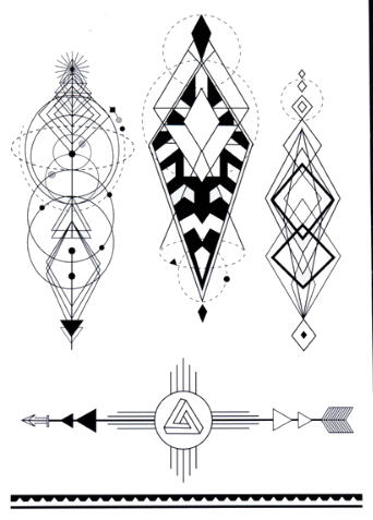 Tattoo losange geometrie