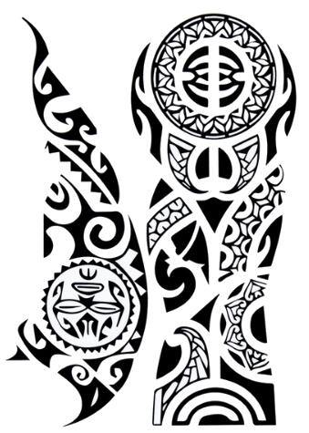 Tatouage temporaire tribal epaule bras Maori