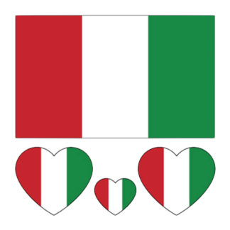 Faux tatouage drapeau + coeur Italie