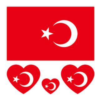 Tattoo drapeau + coeur Turquie