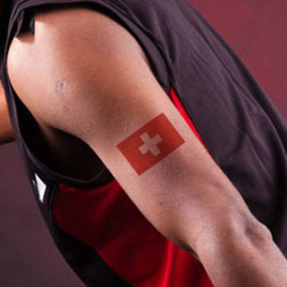 Tatouage temporaire drapeau + coeur Suisse