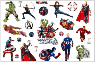 Faux tatouage Avengers les super hero