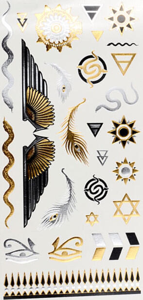 Faux tatouage egypte soleil serpent aile