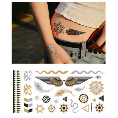 Faux tatouage egypte soleil serpent aile