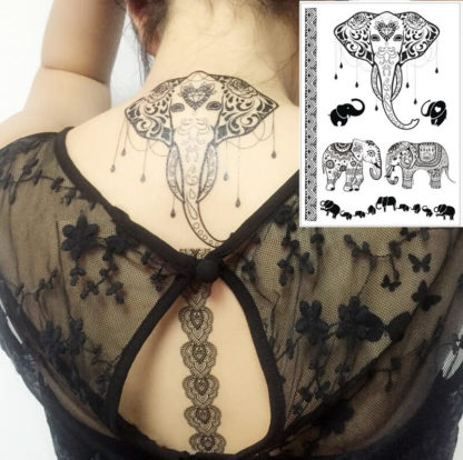 Tatouage temporaire elephant theme