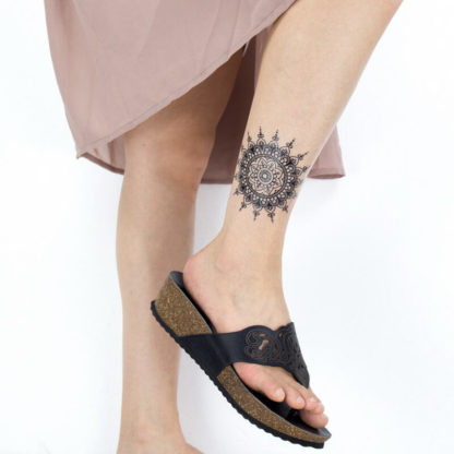 Faux tatouage mandala black et bracelet