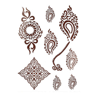 Faux tatouage tribalus oceane brun