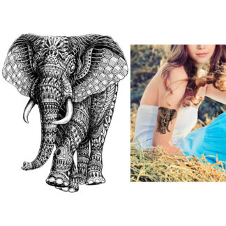 Tatouage ephemere elephant tribal