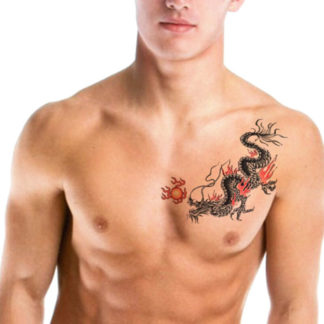 Tattoo dragon flamme