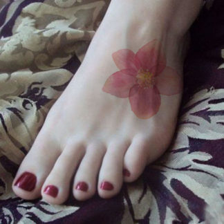 Tatouage artificiel fleur rose petale