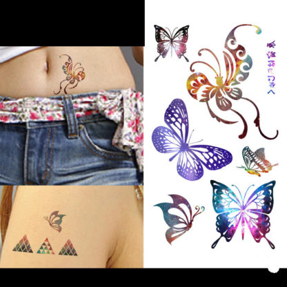 Faux tatouage papillons