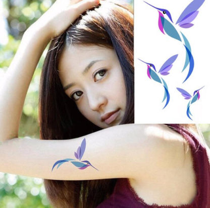 Faux tatouage oiseau bleu