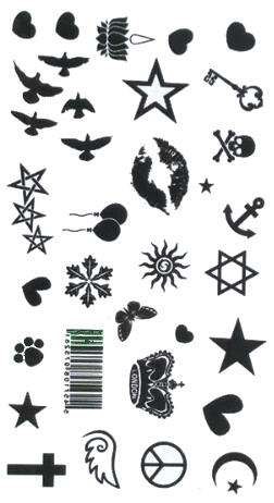 Tatouage ephemere Multi Symbole